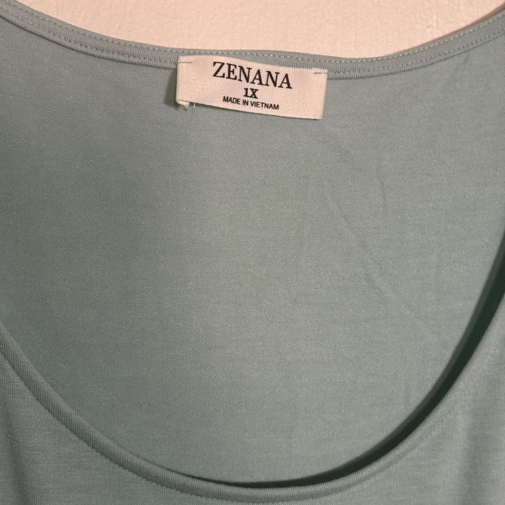 Zenana Sea-Green Sleeveless Romper - Picture 2 of 3